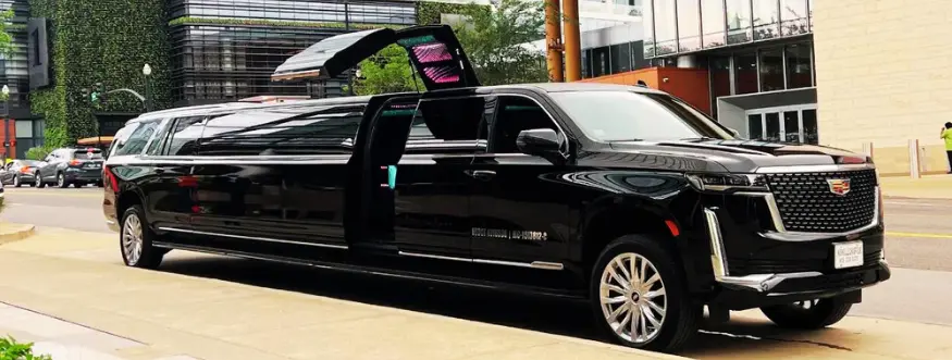 Black Luxurious Escalade Limo with Jet Door