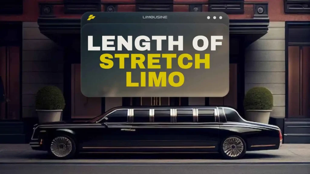 A black limousine showing the length of a stretch limousine